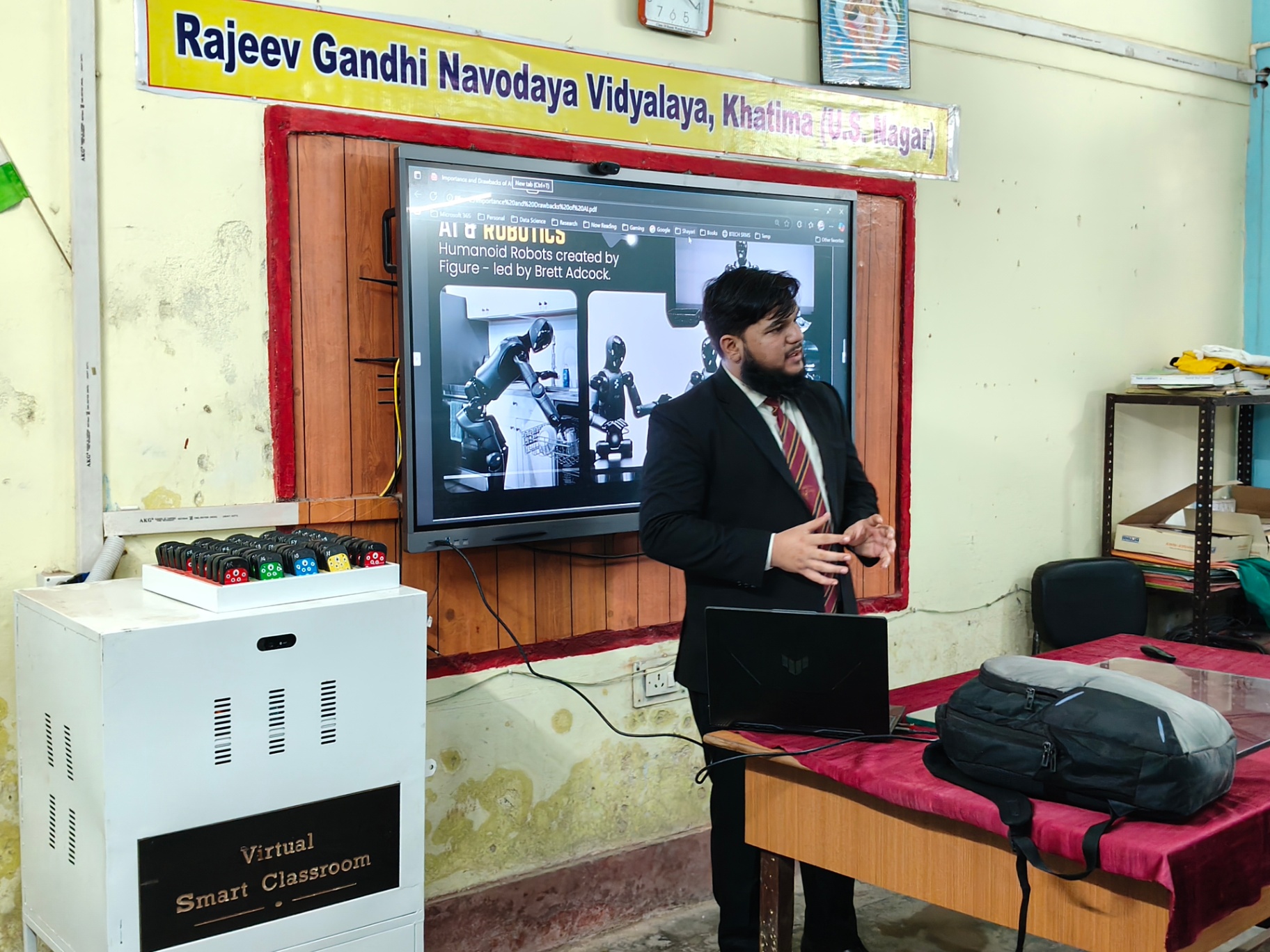 Virtual Smart Classroom Session — Navodaya Vidyalaya, Khatima