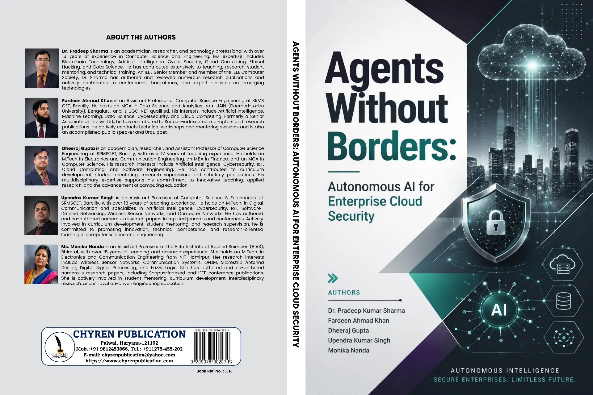 Full book jacket layout for Agents Without Borders